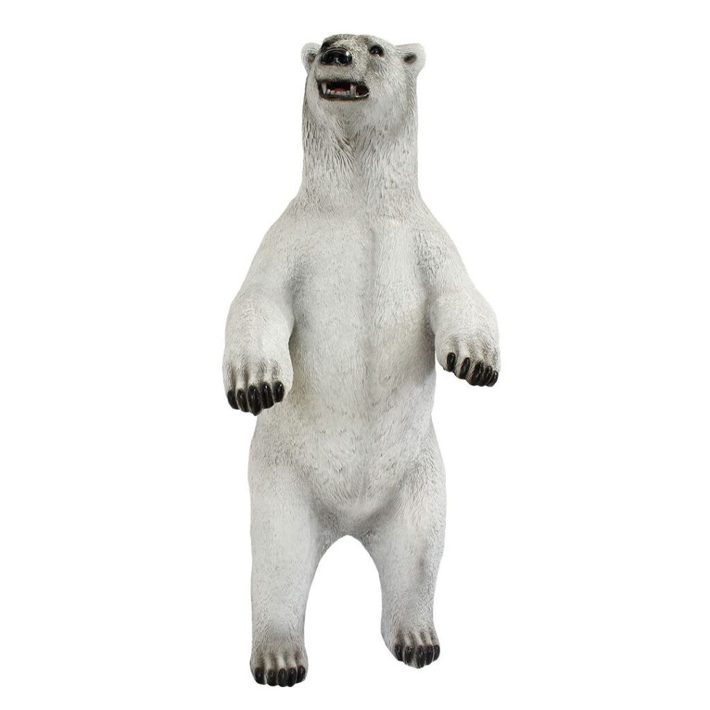 A large standing polar bear figure.