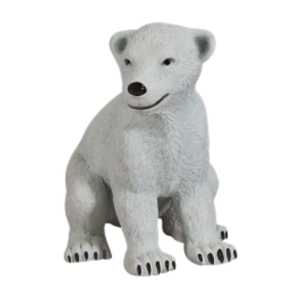 A baby polar bear figure.