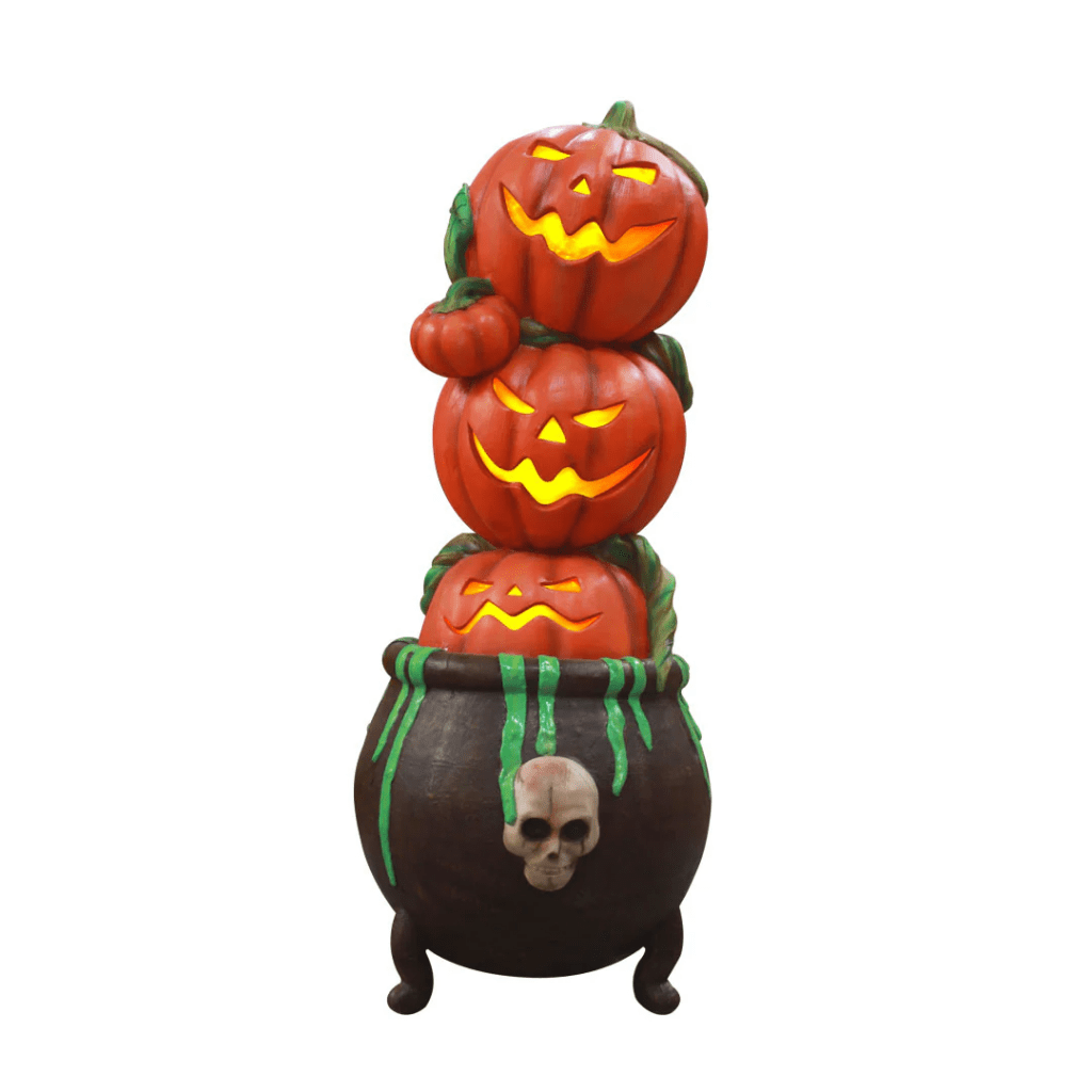 Pumpkins In Cauldron
