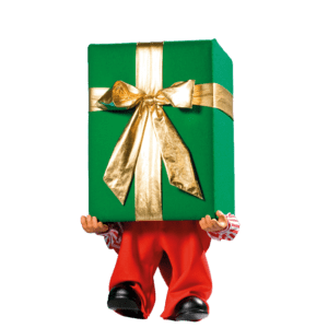 Santa's Helper Stuck in Gift Box