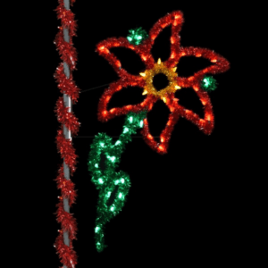 Holiday Poinsettia with Stem - Garland