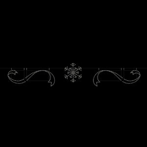 Snowflake and Ribbon Skyline