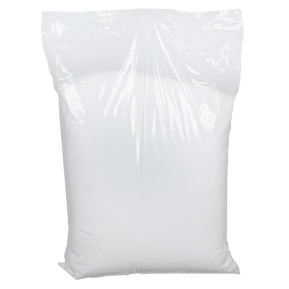 A big clear bag of white artificial snowflakes.